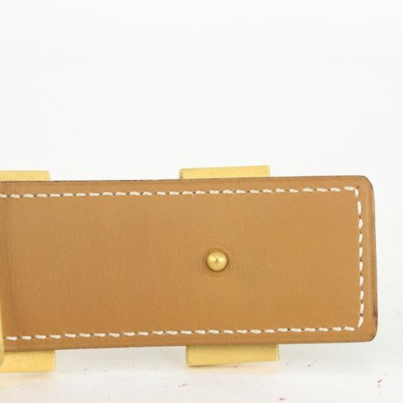 Hermès Brown x Gold 32mm Reversible H Logo Belt main image 12